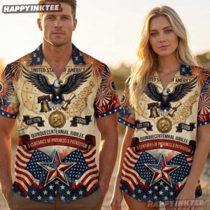 America 250th Anniversary 2026 Quincentennial Jubilee Eagle Hawaiian Shirt (2)