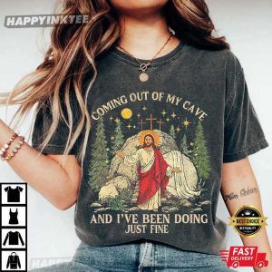 Jesus Coming Out Of My Cave Bible Verse Christian Religious T Shirt (4)