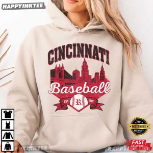 Cincinnati Baseball Vintage Game Day Sports T Shirt (3)