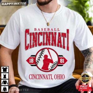 Cincinnati Baseball Retro Custom Baseball Gift T-Shirt