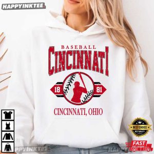 Cincinnati Baseball Retro Custom Baseball Gift T Shirt (2)