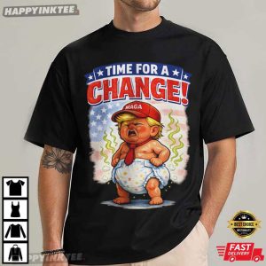 Baby Trump Time For A Change Anti Trump Funny Political T Shirt (2)