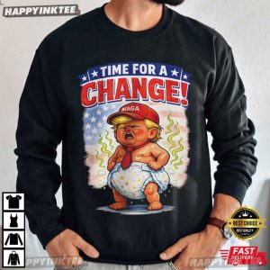 Baby Trump Time For A Change Anti Trump Funny Political T Shirt (3)