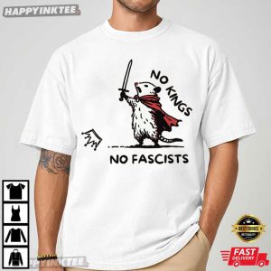 No Kings No Fascists Opossum Warrior Doodle Meme T-Shirt