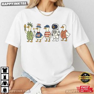 Silly Goose 4th of July Funny Patriotic Goose T Shirt (2)