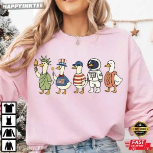 Silly Goose 4th of July Funny Patriotic Goose T Shirt (3)