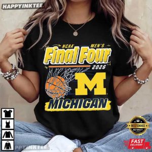 Michigan Wolverines NCAA Final Four 2026 Basketball T Shirt (4)