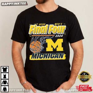 Michigan Wolverines NCAA Final Four 2026 Basketball T-Shirt