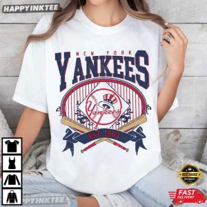 New York Yankees Vintage NY Baseball Fan Gift T Shirt (2)