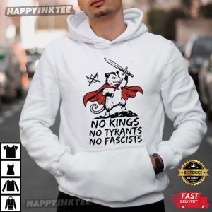 No Kings No Tyrants No Fascists Opossum Warrior T Shirt (2)