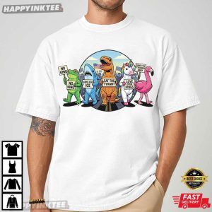 No Kings Abolish Ice Patriotic Protest Funny Animal Political Meme T Shirt (4)