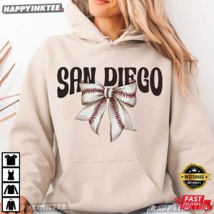 San Diego Padres Bow Tie Baseball Fan Gift T Shirt (3)