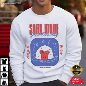Soak Mode Just Existing Snow Monkey Japanese Hot Spring T Shirt (1)