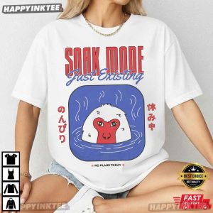 Soak Mode Just Existing Snow Monkey Japanese Hot Spring T Shirt (2)