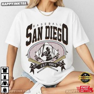 San Diego Padres Baseball Vintage T Shirt (4)