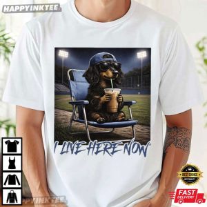 I Live Here Now Dachshund Funny Weiner Dog Baseball T-Shirt