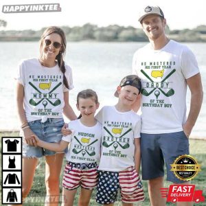 Masters 1st Birthday Bubble Romper Golf Custom Family T Shirt (1)