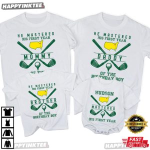 Masters 1st Birthday Bubble Romper Golf Custom Family T Shirt (2)