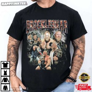 Brock Lesnar Wrestling Champion WWE Bootleg Graphic T-Shirt