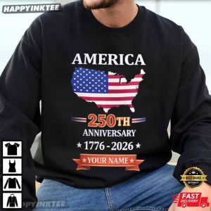 America 250th Anniversary Patriotic Custom Name T Shirt (3)