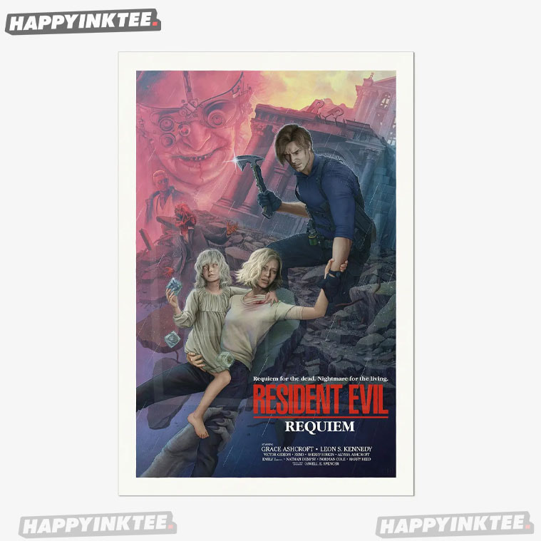 Resident Evil 9 Requiem Horror Game Poster Resident Evil 9 Requiem Horror Game Poster