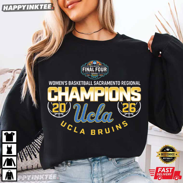 UCLA Bruins Champions 2026 Women’s Basketball Sacramento Regional T-Shirt UCLA Bruins Champions 2026 Women’s Basketball Sacramento Regional T-Shirt
