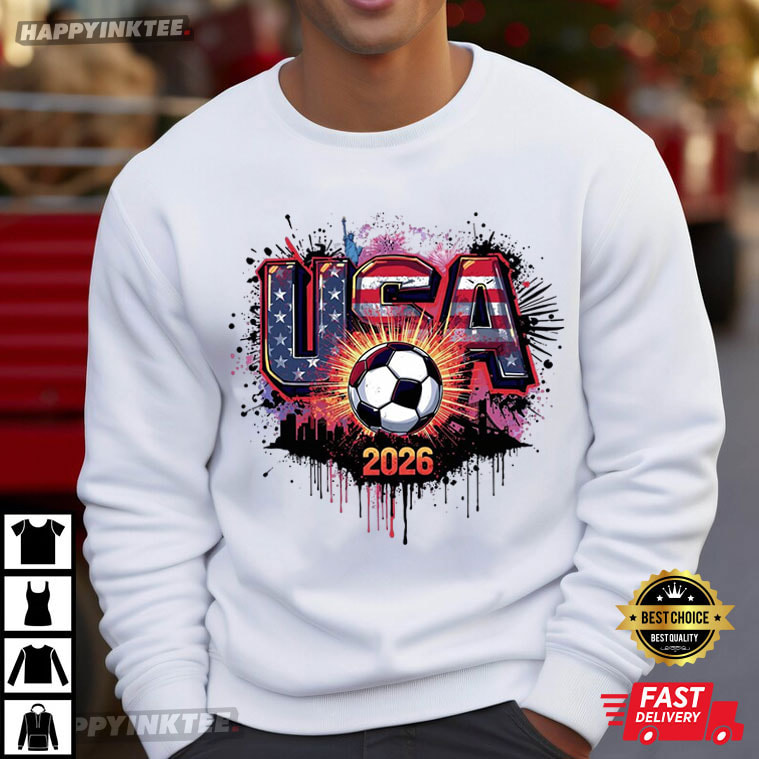 USA Soccer World Cup 2026 United States Football Fan T-Shirt USA Soccer World Cup 2026 United States Football Fan T-Shirt
