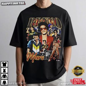 Bruno Mars The Romantic Tour Vintage Rap 90s Music T Shirt (4)