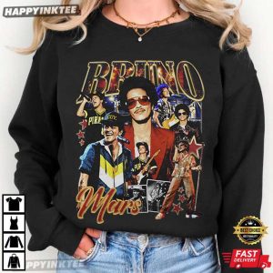 Bruno Mars The Romantic Tour Vintage Rap 90s Music T Shirt (1)