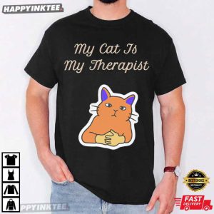 Cat Therapist Funny Cat Lover Mental Health T Shirt (2)