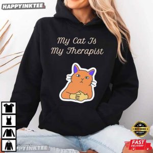 Cat Therapist Funny Cat Lover Mental Health T Shirt (3)