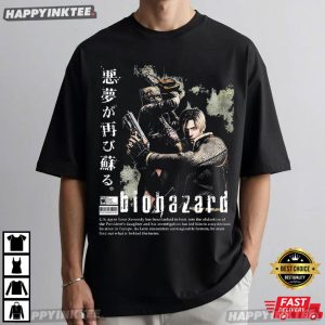 Resident Evil Biohazard Leon Kennedy Vintage 90s Bootleg T-Shirt