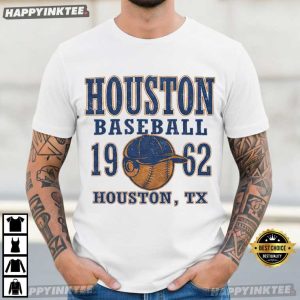 Houston Baseball Vintage Graphic T Shirt (1)