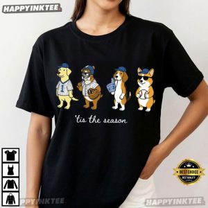 Tis The Season Cute Dog Lover Funny Baseball T Shirt (4)