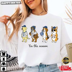Tis The Season Cute Dog Lover Funny Baseball T Shirt (3)