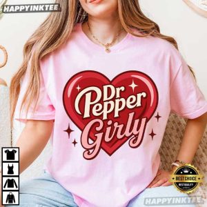 Dr Pepper Girly Heart Soda Lover T Shirt (4)