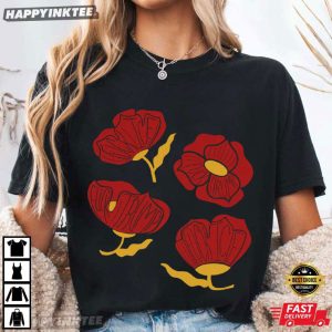 Fuck Trump Slightly Subtle Red Poppy Floral Anti Trump T Shirt (4)