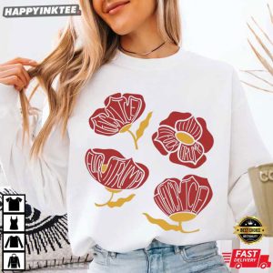 Fuck Trump Slightly Subtle Red Poppy Floral Anti Trump T Shirt (1)