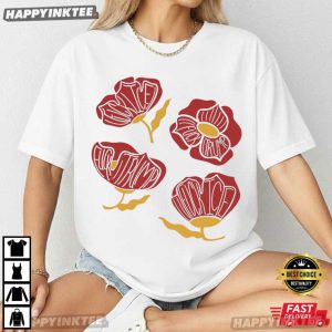 Fuck Trump Slightly Subtle Red Poppy Floral Anti Trump T Shirt (2)