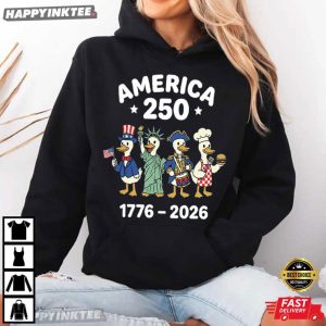 America 250 1776–2026 Funny Patriotic Ducks 4th Of July T Shirt (3)