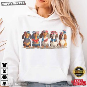 Dachshund Patriotic Funny 4th of July Dog Lover T Shirt (4)