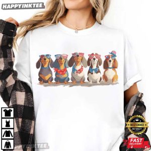 Dachshund Patriotic Funny 4th of July Dog Lover T Shirt (2)