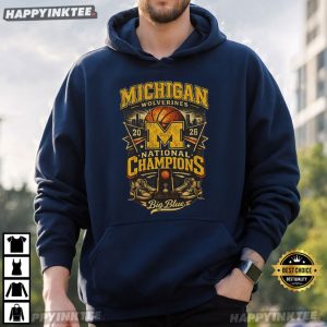 Michigan Wolverines National Champions 2026 Basketball T Shirt (3)