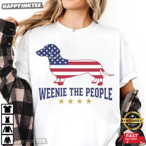 Weenie The People Patriotic Dachshund Dog Lover 4th of July T Shirt (2)