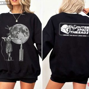 Artemis II Moon Goddess With Rocket Outer Space Threads T Shirt (4)