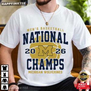 Michigan Wolverines 2026 Basketball National Champs T Shirt (2)
