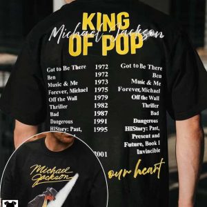 Michael Jackson King of Pop Album Timeline Music Legend T-Shirt