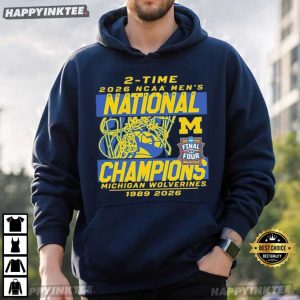Michigan Wolverines 2026 NCAA Men's National Champions Basketball T Shirt (4)