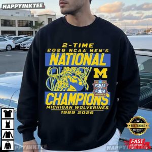 Michigan Wolverines 2026 NCAA Men's National Champions Basketball T Shirt (1)