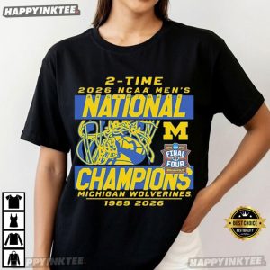 Michigan Wolverines 2026 NCAA Men's National Champions Basketball T Shirt (3)